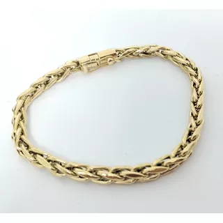 Pulseira Palmeira  9gr 5mm 19cm Ouro 18k (750)