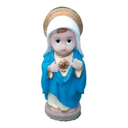 Sagrado Coração De Maria Imagem Infantil Em Resina Com 8 Cm