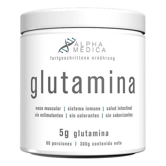 L-glutamina 300gr 60 Porciones Sabor Natural Sabor Sin Sabor