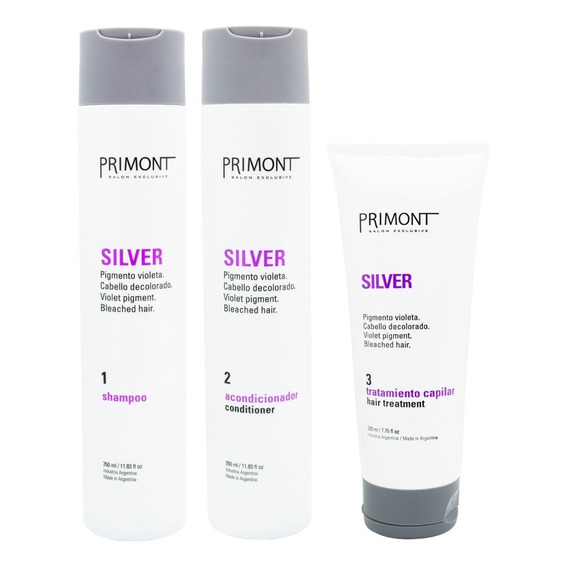 Primont Kit Silver Shampoo Acondicionador Mascara Chico 6c