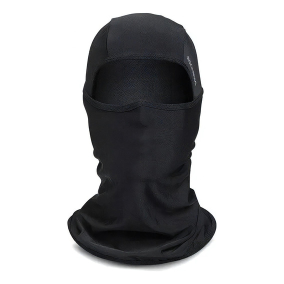 Balaclava Bandana Pasamontaña Visera Moto Bicicleta Rockbros Color Negro Diseño de la tela Poliéster Talla Unica