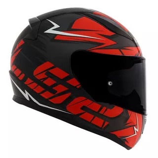 Capacete Ls2 Rapid Ff353 Cromo Cor Preto-fosco/vermelho Tamanho Do Capacete 56/s