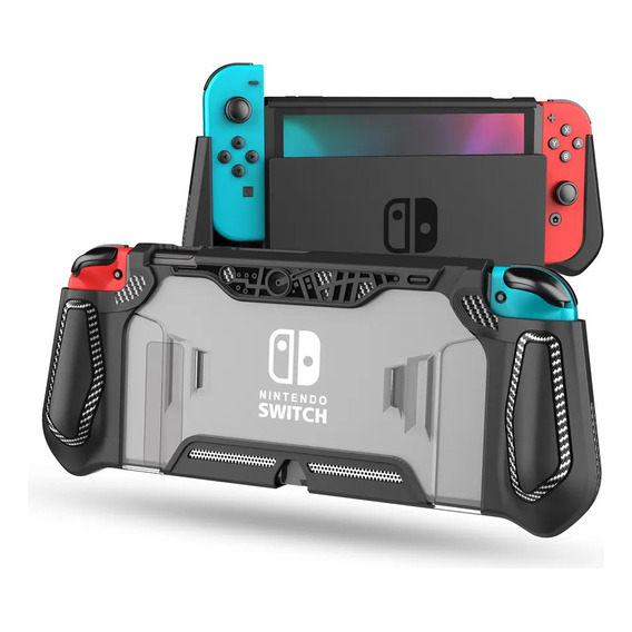 Funda Leyusmart Resistente Para Nintendo Switch Tpu Negro