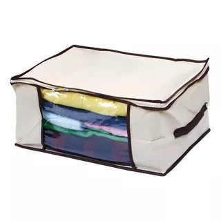 Caja Organizadora De Tela Guarda Mantas Ropa 45x30x20 Cm