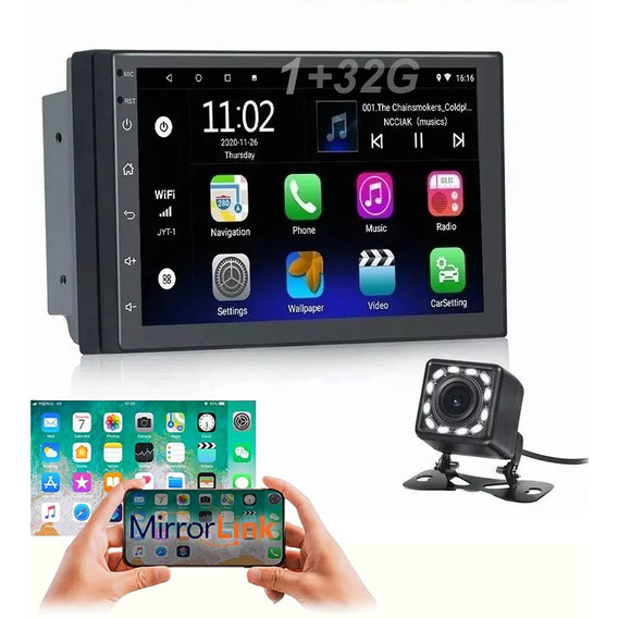 7 Pulgadas Coche Estereo Android Gps Doble Din Con Camara