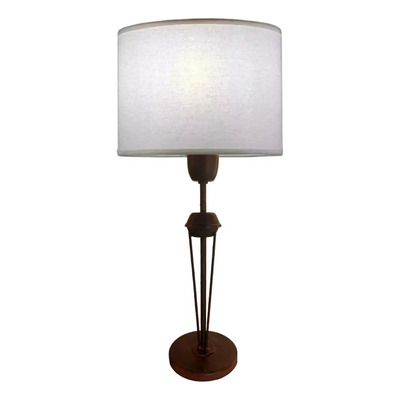 Velador Nagu Oxido Vintage Con Pantalla Apto Led E27