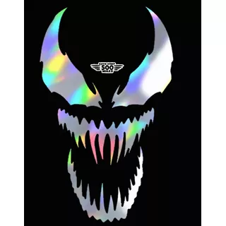 Calcomania Vinil Sticker Rostro Venom 11x17cm Tornasol