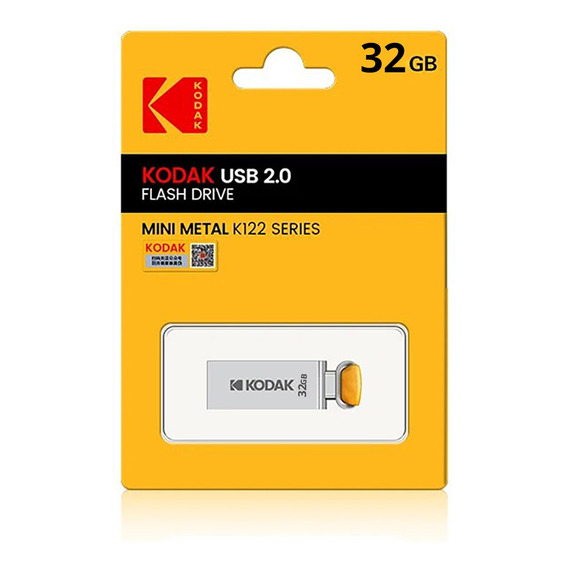 Kodak Memoria Usb Drive  2.0 K122 32gb 30mb/s Plateado