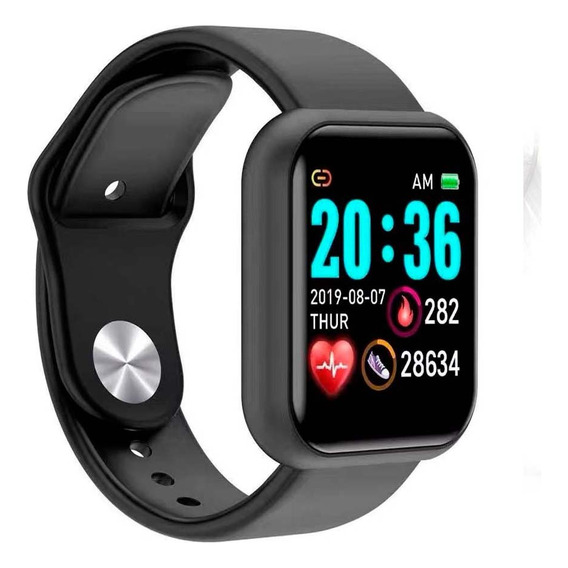 Reloj Inteligente Deportivo Y68 Smartwatch Bluetooth Caja Negro