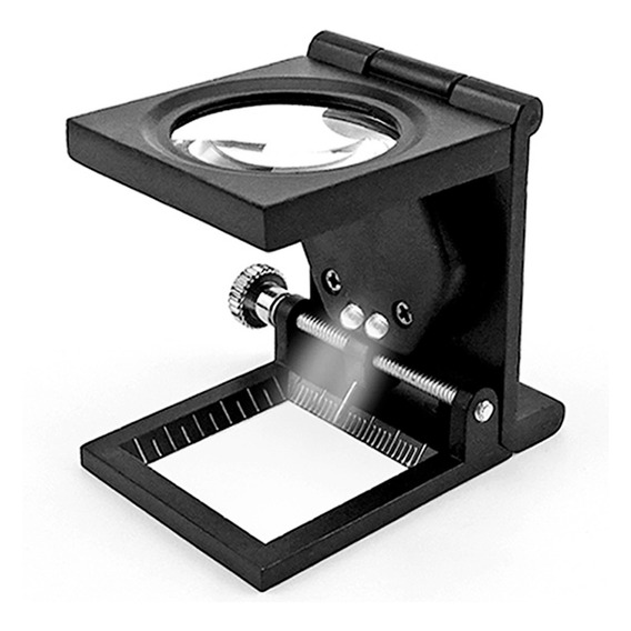 Lupa Cuenta Hilos Luz Led Con Tornillo Micrometrico Gadnic