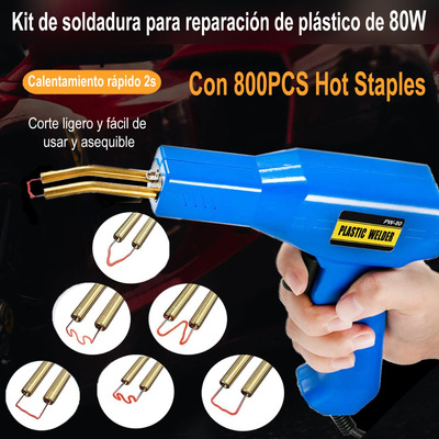 Soldadora De Plástico Soldador 80w Con Pinzas Y 800 Grapas