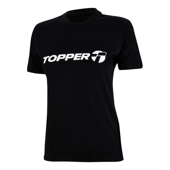 Remera Topper Gtw - Mc - Brand Mujer Negro Jj deportes