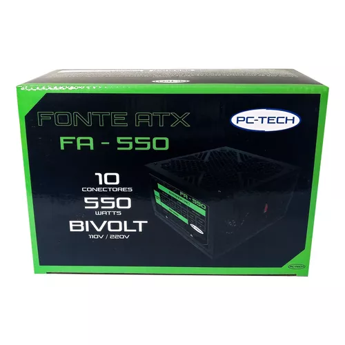 Fonte Alimentação Pc Atx C3 Tech 550w Modelo Kmg-4555