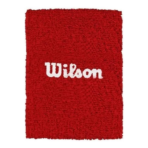 Muñequera Toalla Tenis Wilson Padel Algodon Toalla Deportiva Color Rojo Talle Adulto