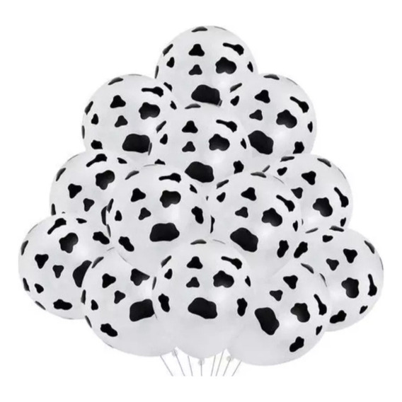 Lote 100 Globos Manchas De Vaca No.10 Estampados Q'wao Latex