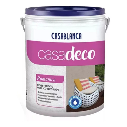 Casadeco Revestimiento Texturado Medio Romanico 30 Kg Blanco 