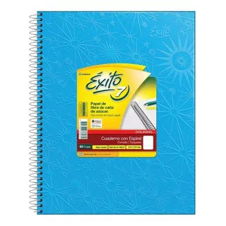 Cuaderno Exito E7 Espiralado 60 Hojas Rayado Turquesa