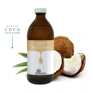 Aceite De Coco Fraccionado Certificado Uso Cosmético 500 Ml