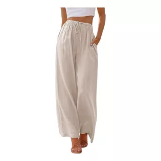 Pack 6 Pantalones Casuale Suelto De Bamboo Y Lino Para Mujer