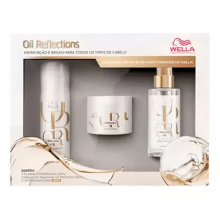 Kit Oil Reflections Shampoo,máscara E Óleo Light100ml- Caixa