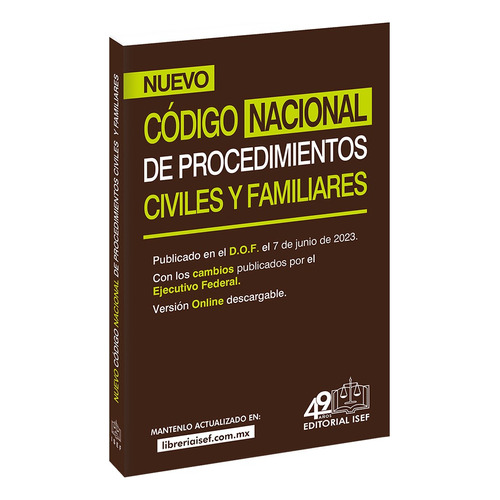 Código Nacional De Procedimientos Civiles Y Familiares (bolsillo), De Ediciones Fiscales Isef S.a.. Editorial Ediciones Fiscales Isef, Tapa Blanda En Español, 1