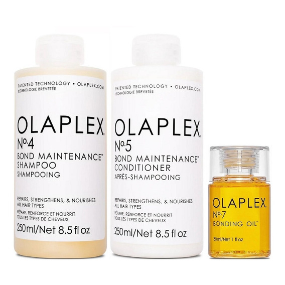 Olaplex N°4 + N°5 + N°7 Shampoo + Acondicionador + Aceite
