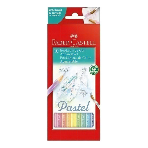 Lapices Faber Castell Pastel Acuarelable X10 + Pincel