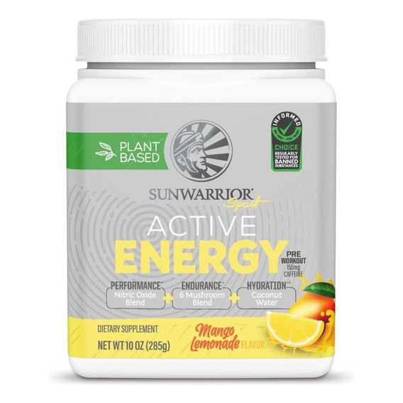 Active Energy Preworkout Vegano Mango 285 G Sunwarrior Sport