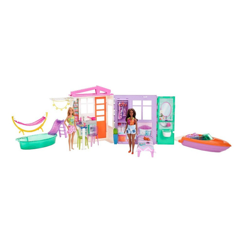 Set De Juego Barbie Vacaciones En La Casa De Verano Color Multicolor