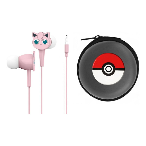 Audífonos Pokémon - Jigglypuff Con Estuche Wired Otl