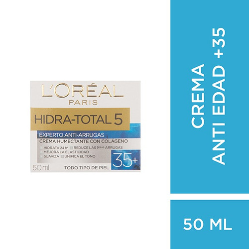 Crema Facial Antiarrugas +35 Loréal Paris Hidra Total 5