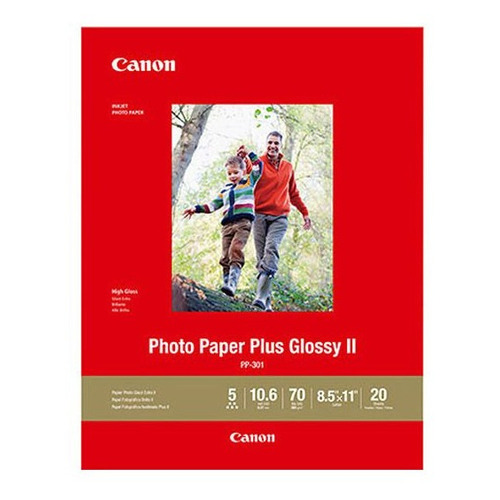 Papel Fotografico Canon Plus Glossyii 8.5x11  20hojas Pp-301