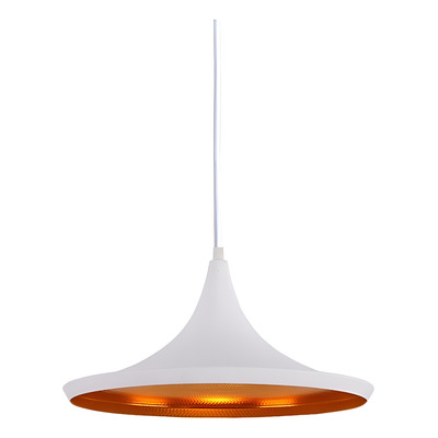 Lámpara Colgante Beat Wide Blanco Apto Led Deco Moderno