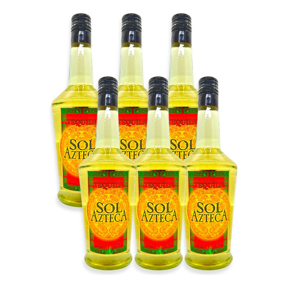 Bebida Espirituosa Sol Azteca A Base De Tequila 700ml X6u