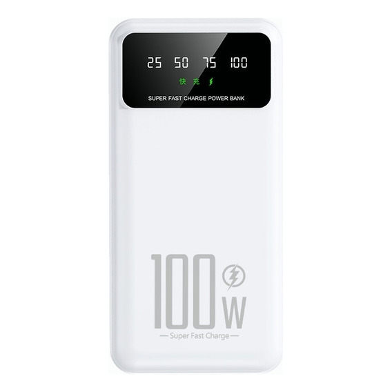 Power Bank Saiviek Kj-k70 20000mah Batería Externa 20w Carga Rapida Para Android,iPhone,cargador Portátil Pila Con Dos Luces Led,banco De Energía Con 4 Salidas Y 2 Entradas(2 Usb-a, V8, Tipo C) Blanco