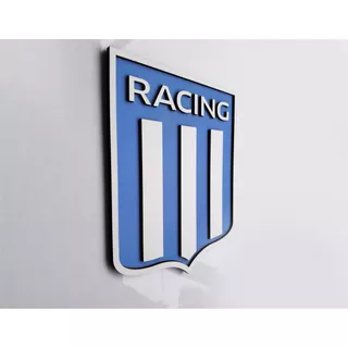 Escudo De Futbol 3d - Racing