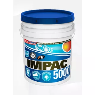 Impac 5000 Fibratado Impermeabilizante 19l/1cubeta Color Blanco