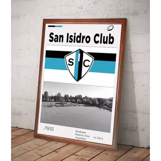 Cuadro Decorativo San Isidro Club Sic Poster Rugby