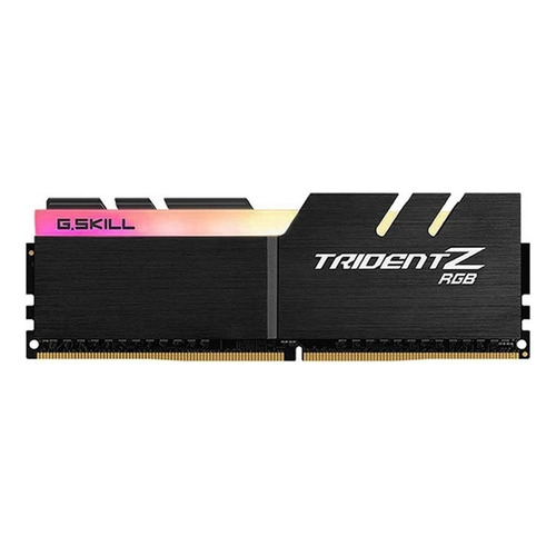 Memoria RAM Trident Z RGB gamer color negro  16GB (2x8GB) G.Skill F4-3600C18D-16GTZR