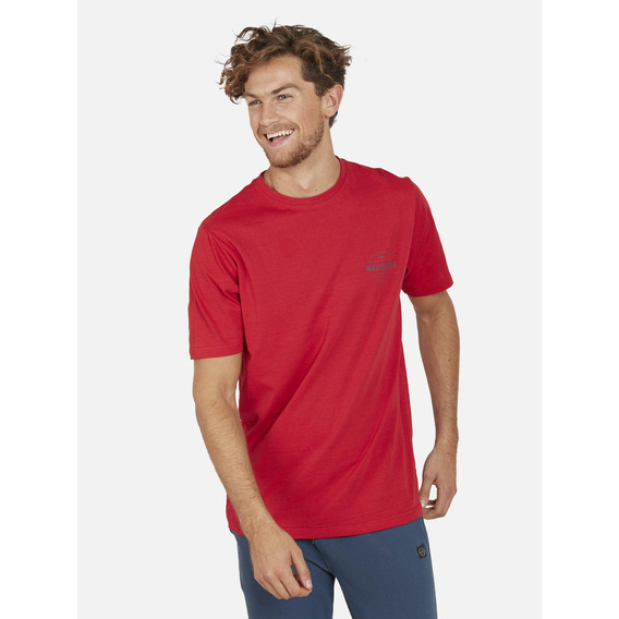 Polera Classic Stamp Hombre Rojo Maui And Sons