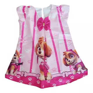 Vestido Infantil Temático Patrulha Canina Sky Trapézio 