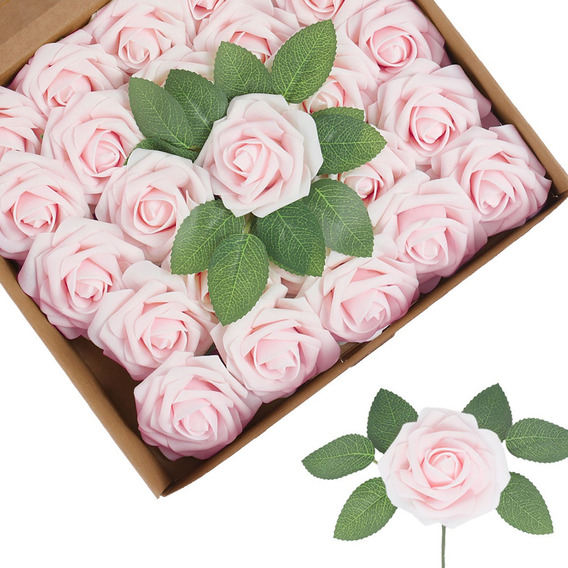 25 Flores Artificiales Para Bodas Rosas Adornos Decoracion 