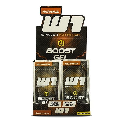 Geles Boost  Caja 24 Unidades Winkler Nutrition Sabor Naranja