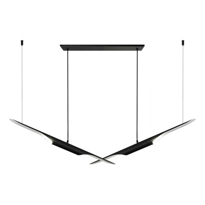 Lampara Colgante Galia 4 Luces Diseño G9 Negro Apto Led Nk