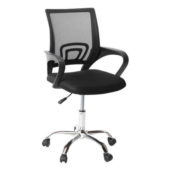 Silla De Escritorio Caster Ergonomica Tapizado Mesh Negro