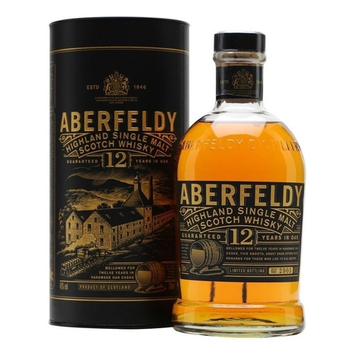 Aberfeldy Single Malt Whisky Single Malt 12 años 40%abv origen escocia 1 L Botella