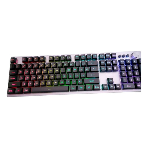 Combo Teclado Mouse Gamer Alambrico Retroiluminado Rgb Color Del Teclado Gris