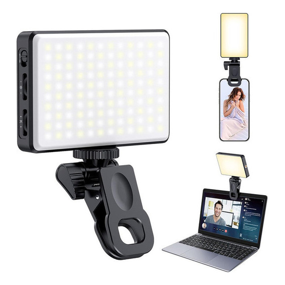 120 Led Teléfono Luz Luz Selfie Recargable Clip Luz De Vídeo