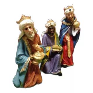 Reyes Magos, Melchor, Gaspar Y Baltazar P Nacimiento De 40cm
