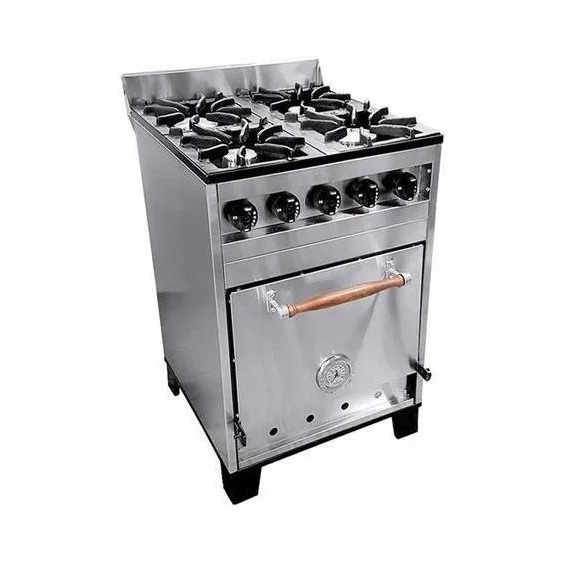 Cocina Industrial Eg 4h 57 Cm Acero Inox Horno Pizzero Cuota